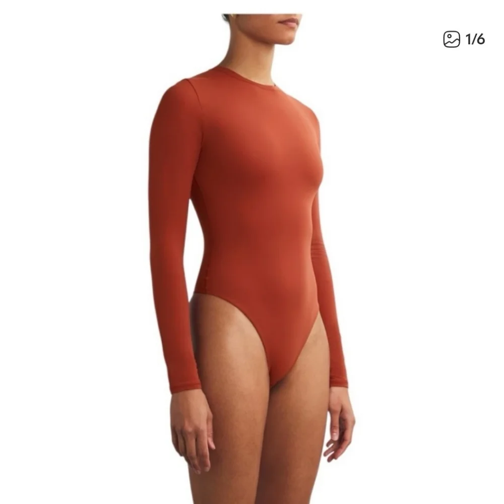 SKIMS Long Sleeve Crew Neck Bodysuit Size XL - Picture 10 of 11